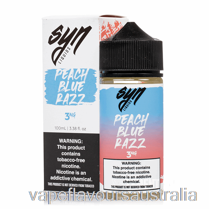 Vape Australia Peach Blue Razz - Syn Liquid - 100mL 3mg
